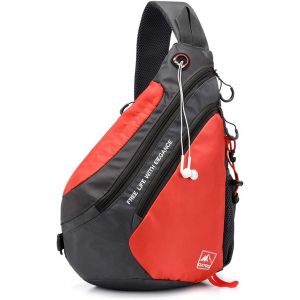 Cauc-L&eacute;ger Sac De Poitrine Sac D'epaule Sling Bag Sacoche Sac Bandouli&egrave;re Pour Homme Femme Pour &Eacute;cole Voyage Randonn&eacute;e Camping Excursion Cyclisme &Eacute;quitation Durable Polyester - Neuf