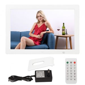 Cadre photo numerique 15 pouces, cadre photo numerique electronique HD avec prise en charge de l'induction corporelle, lecture d'images video, musique, horloge, calendrier, prise americaine 100-240 V - Neuf