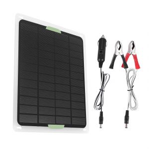 Panneau solaire 20W 12V / 5V USB2.0 Chargeur de voiture silicium monocristallin - Neuf