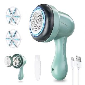 rasoir à bouloches,rasoir à bouloches 2 lames remplaçables en acier inoxydable pour vêtements,rechargeables par USB - Neuf