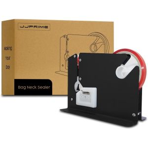 Bhhbb-- Scelleur De Sac En Pvc - Pour Fruits, Légumes, Viandes - Convient Pour Des Rubans Jusqu'à 12 Mm De Large + 6 Rouleaux Gratuits (Noir) - Neuf
