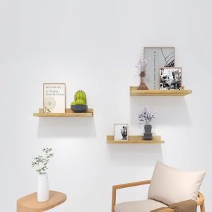 &Eacute;tag&egrave;res Murales, Etag&egrave;res Flottantes En Bois Tablette Murale Avec Grille M&eacute;tallique Noir Pour Salon Chambre Bureau Salle De Bains Et Cuisine, 40cm - Neuf