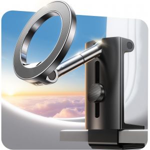 Support Telephone Avion Magsafe&iquest;Rotation &Agrave; 360&deg;&iquest; Porte Telephone Magn&eacute;tique Avec Outils R&eacute;glage, Lib&eacute;rez Vos Mains, Accessoire Bureau, Voyage, Cuisine Pour Iphone 16 15 14 13 12 Pro Max - Neuf