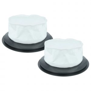 vhbw 2x Filtres &agrave; sac compatible avec Ghibli AS 7, 10 aspirateur &agrave; sec - Filtre de rechange noir / blanc - Neuf