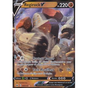 Carte Pokemon - Regirock V - 104/202 - Ultra-Rare - &Eacute;p&eacute;e Et Bouclier - Neuf