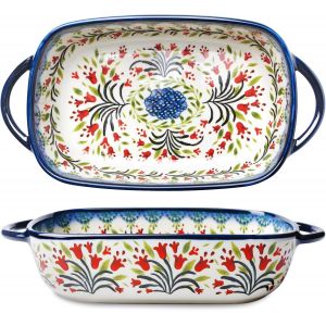 Jexnovashop-Plat Four C&eacute;ramique Rectangulaire, 23,5 X 13,5 Cm, Bleu, Pour Lasagnes, Tiramisu, Gratin, Passe Au Four, Micro-Ondes, Lave-Vaisselle - Neuf