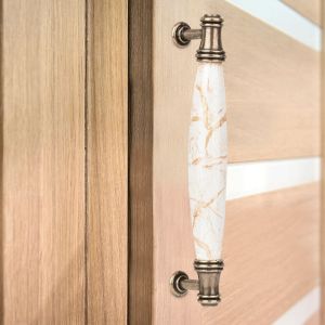 HJLIAN Poignees de porte en ceramique de style vintage pour armoire, tiroir, placard (6034-128) - Neuf