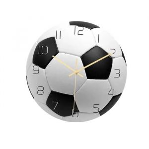 Horloge murale - Non spécifié - 30 cm - Silencieuse - Décor moderne - Football - Neuf