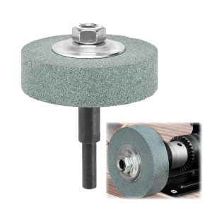 Adaptateur de meule et meule pour perceuse, t&ecirc;te de meulage en m&eacute;tal, conversion de perceuse &eacute;lectrique en meuleuse, 75 mm OD 10 mm ID vert - Neuf