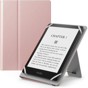 Étui Universel Pour 6"" 6.8"" 7"" Kindle Ereaders Fire Tablette - Kindle/Kobo/Voyaga/Lenovo/Sony Kindle E-Book E-Reader Tablette, Coque En Pu Avec Support Réglable Et Dragonne, Or Rosé - Neuf