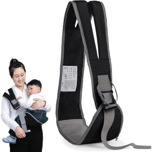 Kalanka-Écharpe De Portage Pour Bébé, Portable, Avec Bretelles Réglables Et Confortables, Porte-Bébé Nouveau-Né, Porte-Bébé Dès La Naissance, Enfant Jusqu'à 25 Kg (Noir) - Neuf