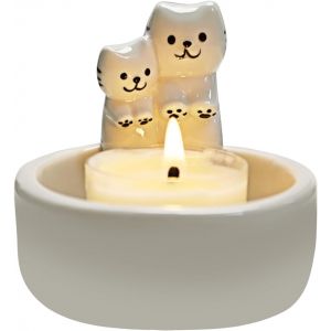 KALANKA-Bougeoir Chat Mignon Bougeoir Chaton De Dessin Animé Kitten Candle Holder Bougeoir Mignon Chauffant Pattes Chatons Porte Bougie Décoration De La Maison Mignon Chat Bougeoir pour Les Amoureux - Neuf