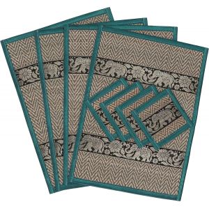 Eryi-Guru-Shop Dessous De Plateaux De Placemat 4èr Set De 4èr, Turquoise, 45x30x0,3 Cm, Chemins De Table Et Nappes - Neuf
