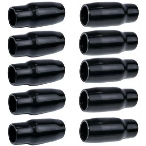 Lot de 10 manchons d'isolation étanches pour fiche F câble coaxial - longueur 33mm - capuchon de protection de connecteur d'antenne TV/satellite/télé - couleur noir - en caoutchouc - Neuf