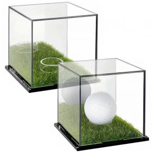 Support De Balle De Golf Transparent, 2x Support De Balle De Golf Simple En Acrylique, Protection Contre La Poussiere - Neuf