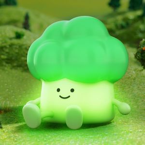 Mignon Led Veilleuse Enfants, Br&oacute;coli Lampe De Chevet Pour Enfant Avec Timer 1200mah Rechargeable Tactile Contr&ocirc;le 3 Luminosit&eacute; Kawaii Silicone Veilleuse B&eacute;b&eacute; Pour Cadeaux D&eacute;coration - Neuf