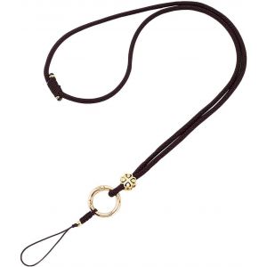 Mdy-Cordon De Serrage Réglable 35cm Pour Badge D'identification Cordon Avec Boucle Cordon Pour Badges De Téléphone Cordon Tour De Cou Pour Enseignants Bureau Porte Marron Coco - Neuf