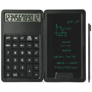 KALANKA-Calculatrice Scientifique, Calculatrice avec Tableau d'Ecriture Effaçable, 2-1 Function Pliable Standard Calculatrice de Bureau, Calculatrice pour L'École, Lycée, Ingénieur, Collège - Neuf