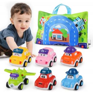 TDRFL-Bébé Jouet Voiture Enfant,6 Pieces Lot Petit Véhicules Friction Camion À Tirer,Cadeau Pour Garçons Et Filles De 3 4 5 Ans - Neuf