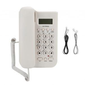 KX T076 T&eacute;l&eacute;phone filaire anglais fixe de bureau &agrave; domicile (ligne t&eacute;l&eacute;phonique britannique avec couleur al&eacute;atoire) (blanc) - Neuf