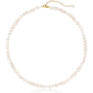 Collier Ras Du Cou De 38,1 Cm,Cha&icirc;ne De Perles De Culture De 4 Mm R&eacute;colt&eacute;es &Agrave; La Main,Petit Collier D&eacute;licat,Cadeau De F&ecirc;te Des M&egrave;res Pour Femme Et Maman - Neuf