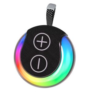 Enceinte Bluetooth Portable LED RGB Avec Son St&eacute;r&eacute;o 360&deg; Pour Camping Noir YONIS - Neuf