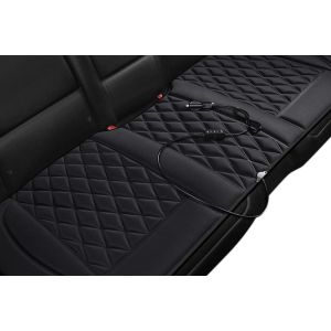 Coussin de si&egrave;ge chauffant 12 V pour voitures, camions et SUV - banquette arri&egrave;re, chauffage rapide, temp&eacute;rature r&eacute;glable, c&acirc;ble de 135 cm - Neuf