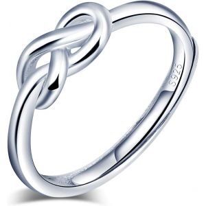 Bague Ouverte Pour Femme Fille,Bague En Argent Sterling 925 Avec Symbole De L'infini-Bague De Fiançailles-Taille Réglable-Cadeau D'anniversaire De Noël.[Y989] - Neuf