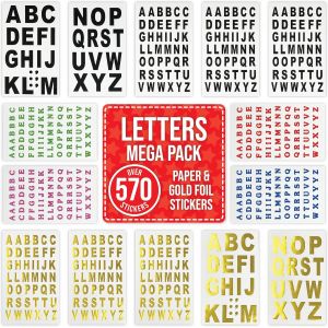 Lot De 14 Feuilles D'autocollants En Papier Pour Scrapbooking, Travaux Manuels, Décoration - Plus De 570 Feuilles D'autocollants En Feuille D'aluminium Et Papier - Pour Étiquetage, Fabrication De - Neuf