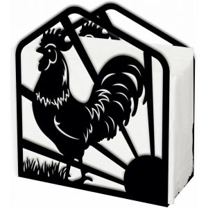 Eryi-Portatovaglioli Gallo Portatovaglioli Porte Serviette De Table Pour Tables Porte Serviette De Table En Fer Coq Distributeur De Serviettes Autonome Support De Mouchoirs De Table - Neuf