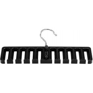 10 fente cravate ceinture écharpe support organisateur (noir) - Neuf