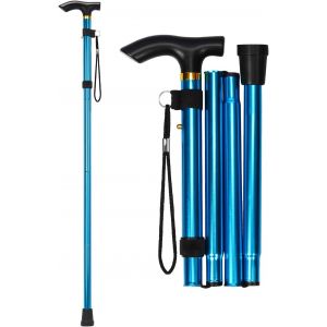 Canne De Marche Pliable,Aide &Agrave; La Marche Pour Personnes &Acirc;g&eacute;es,Pour Homme Et Femme,Noire,R&eacute;glable En Hauteur,Pliable,Poign&eacute;e En T Pour Les Personnes &Acirc;g&eacute;es,Les Hommes Et Les Femmes Handicap&eacute;s.[Q203] - Neuf