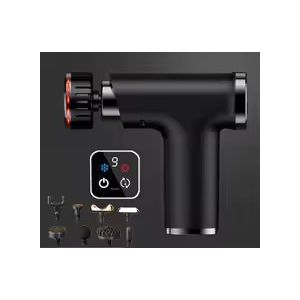 Pistolet De Massage &Eacute;lectrique Avec Chaleur Froide, 9 Vitesses, Pistolet De Fascia Multifonctionnel, Portable &Agrave; Domicile, Utilisation En Salle De Sport, Petit Masseur Portatif Silencieux - Neuf