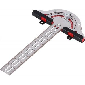 Protractors - Règle de bord de travail du bois Protractor en acier inoxydable de 10 pouces avec échelles pour les charpentiers - Neuf