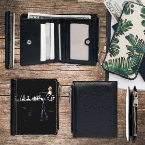 Portefeuille Roxy_7555 Compact en Simili-Cuir PU Porte-Cartes avec Fermeture Éclair Multi-Poches Unisexe Homme/Femme/Ad - Neuf