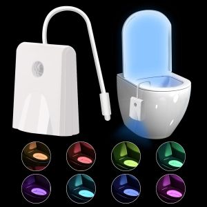 Veilleuse Wc Avec Détecteur De Mouvement - Mini Détecteur De Mouvement - Rétroéclairage Led - Rechargeable - Lampe À Intensité Variable Avec Projecteur - Pour Cuvette De Toilette, Salle De Bain - Neuf