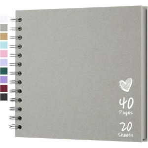 Album De Scrapbooking 18 X 18 Cm Avec Papier Kraft &Agrave; Couverture Rigide,Album Photo De 20 Feuilles,Album M&eacute;moire Pour Famille,Mariage.[P30] - Neuf