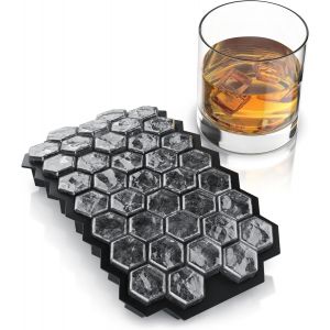Kal-Bac À Glaçons En Silicone Avec Couvercle, Moule À Glaçons 37 Glaçons Forme D¿Alvéoles Hexagonaux, Grand Bac Congelation Faciles À Retirer, Glacons Moule 2,5 Cm Pour Cocktails Whisky Vin Fruits Pu - Neuf