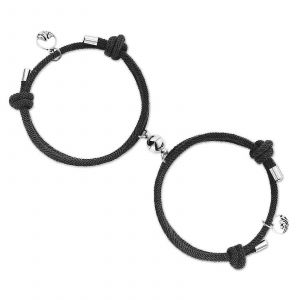 Ensemble De Bracelet Magnétique,Corde Faite À La Main Réglable Lover Bracelet Attraction Matching - Neuf