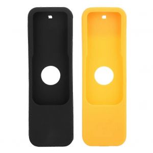 2pcs étui de protection en silicone antidérapant adapté pour téléviseur 4K 4ème télécommande de 5ème génération (noir orange) - Neuf
