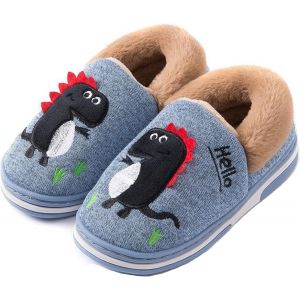 Bnhgc-Chausson Enfant Fille Peluche Pantoufle Garçon Chaussons Hiver Antidérapant - Neuf