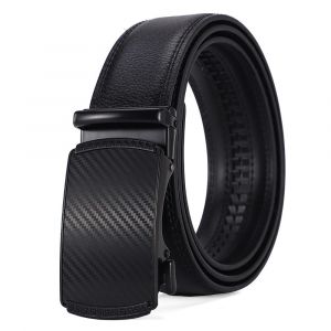 3,5 Cm * 125cm Des Hommes De Ceinture En Cuir, Automatique Boucle Cuir Ceinture À Cliquet - Neuf