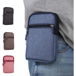 TIANYI-Sacoche de Ceinture Banane Sac Bandouliere Petit Pochette Homme, Décontractée Sac Randonnée pour Homme Housse de Transport Coque Sac Ceinture Clip Poche (6.3u201c Pouces,Bleu) - Neuf