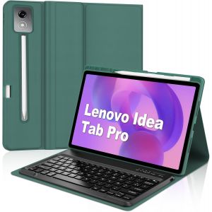 Coque Clavier Pour Lenovo Idea Tab Pro 12.7 Pouces, Azerty Fran&ccedil;ais Housse Clavier Bluetooth Magn&eacute;tique D&eacute;tachable Avec Porte Crayon Pour Tablette Lenovo Idea Tab Pro 2025 12.7"" 2025, Vert Fonc&eacute; - Neuf