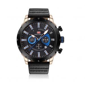 Mini Focus &Agrave; La Mode Hommes Sports &Eacute;tanche &Agrave; Quartz Mouvement En Cuir Bracelet Montre-Bracelet(02) - Neuf