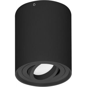Kal-Carolin Dlr Gu10 Downlight Spot Plafonnier En Applique Max 35w Ip54 Rond Aluminium (Noir) - Source Lumineuse Non Incluse - Neuf