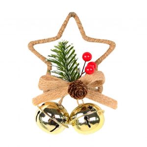 Pendentif Cloche Pentagramme De Noël Pendentif Créatif De Bricolage Pour La Décoration De Fête À La Maison - Neuf