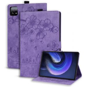 Coque Xiaomi Pad 6/Pad 6 Pro 11 Pouces 2023,Pu Cuir Cover Tablette Housse De Protection Xiaomi Pad 6 11"" 2023,Porte-Crayons Portefeuille Tablet &Eacute;tui Pour Xiaomi Pad 6 Pro 11"" 2023,Violet - Neuf