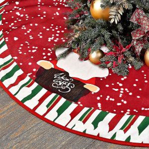 Jupe De Sapin Ronde De 90 Cm, &Eacute;l&eacute;ment D&eacute;coratif Pour Les F&ecirc;tes De No&euml;l - Neuf
