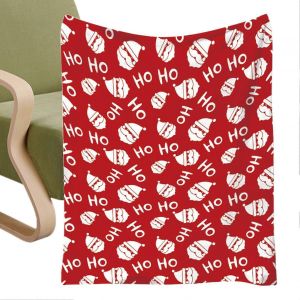 Couverture De Noel En Flanelle Avec Motif Pere Noel, Douce Et Moelleuse, Ideale Pour Les Berceaux, Les Poussettes, Les Sieges Auto Et Les Voyages. - Neuf